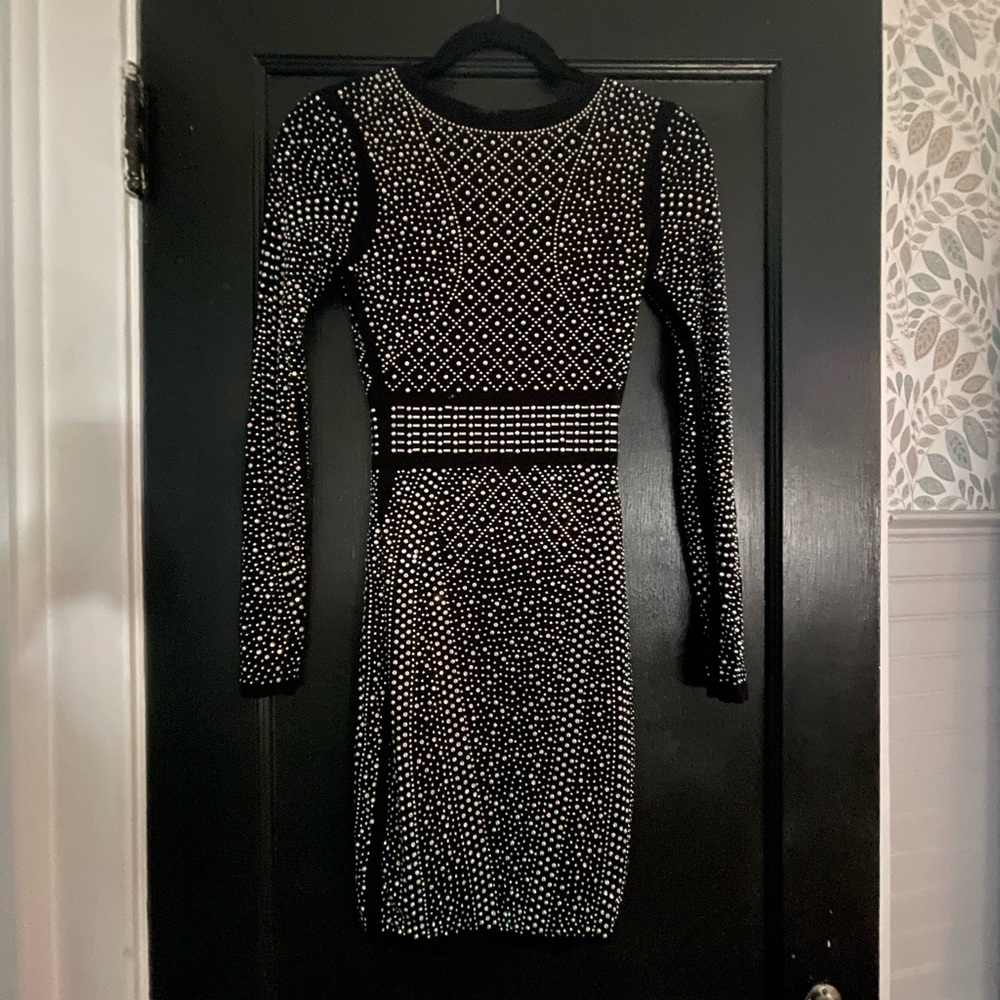 Windsor Black Bodycon Long Sleeve Dress